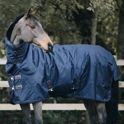 Image of Kentucky Horsewear Neck All Weather Waterproof Pro 0g Navy Medium Horse Riding Equestrian