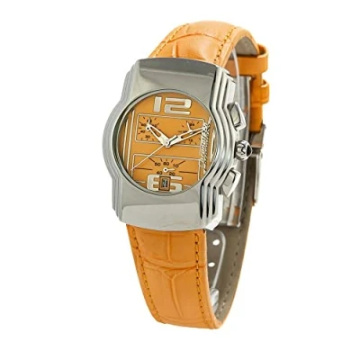 Image of Chronotech Womens Analogue Quartz Watch with Leather Strap CT7280B 07,