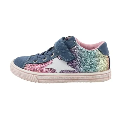 Image of Lurchi Salita Trainers Dark blue/multicoloured for kids, Size: 8.5K, blue/multi coloured Leather/synthetics