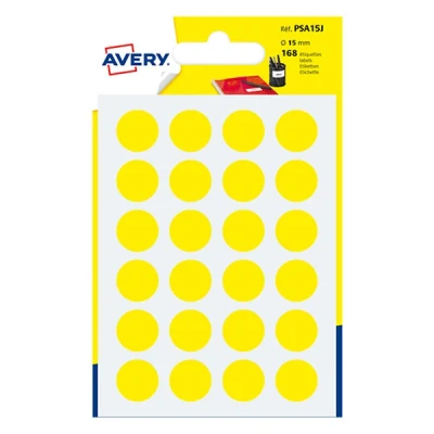 Image of Avery PSA15J yellow marking dots, Ø 15mm (168 labels)
