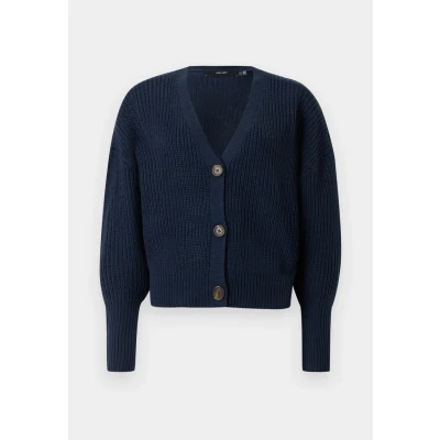 Image of Vero Moda Vmlea V NECK CUFF Cardigan Cardigan, Women&#039;s, Size: XS, Navy blazer