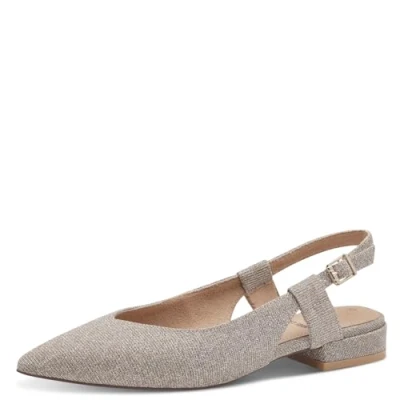 Image of s.Oliver Slingback ballet pumps, Women&#039;s, Size: 410, Champagne glit shoes