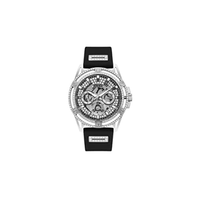 Image of Guess KING Watch silvercoloured, Men&#039;s, Size: One Size, Silver coloured