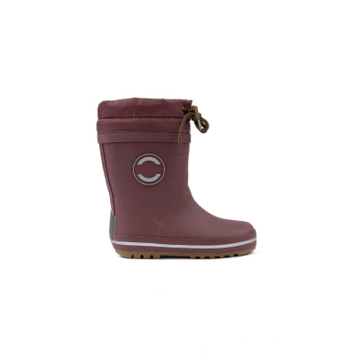 Image of Mikk line Warm Lined Children&#039;s Wellington Boots, Waterproof Rain Boots for Boys and Girls, Windproof Thermal Shoes with Reflective Details, Rose brown., 29 EU