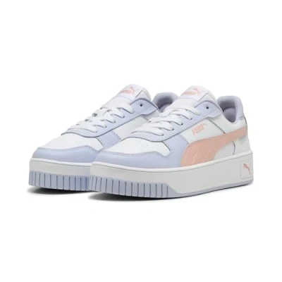 Image of Puma Carina Street Trainers, Women&#039;s, Size: 4, White/rose quartz/cool weather leather and imitation