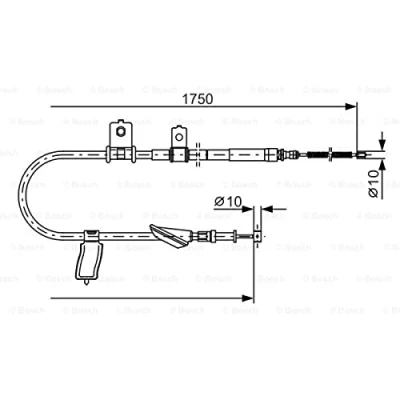 Image of Cable, parking brake BOSCH 1 987 482 351