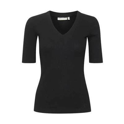 Image of Inwear Dagnaiw V Basic Tshirt, Women&#039;s, Size: Medium, Black