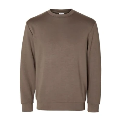 Image of Selected Homme Slhemanuel SOFT CREW NECK Sweat Sweatshirt, Men&#039;s, Size: Large, Morel