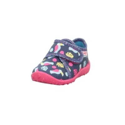 Image of Superfit Spotty Slippers for kids, Size: 4.5K/5K, Dunkelblau/mehrfarbig Cotton