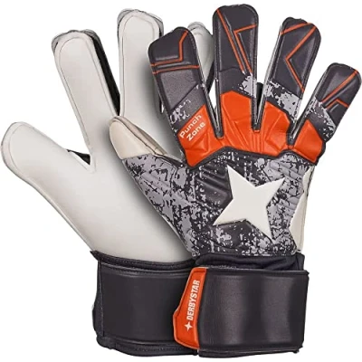 Image of Derbystar Attack Goalkeeper Gloves Grey Orange 4