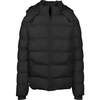 Image of Urban Classics Hooded Puffer Winter jacket for kids, Size: 9 10y, Black