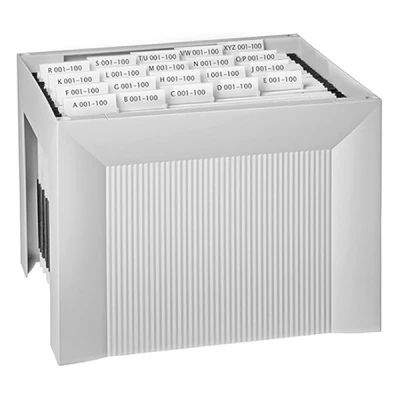 Image of HAN 1905 11, KARAT suspension file rack. Attractive, holds 35 files, extra strong design, stackable, light grey