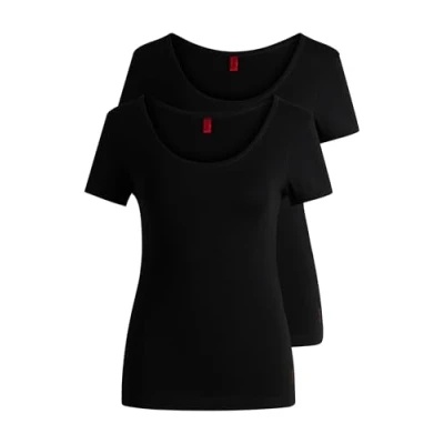 Image of HUGO TWIN 2 PACK Undershirt, Women&#039;s, Size: 3XL, Black