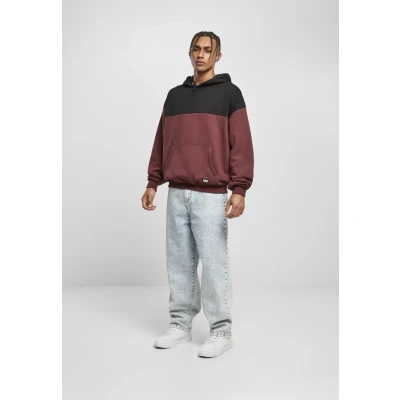 Image of Urban Classics Hoodie, Men&#039;s, Size: Small, Cherry/blk