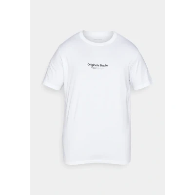 Image of Jack &amp; Jones Jorvesterbro TEE CREW NECK Print Tshirt, Men&#039;s, Size: XL, Bright white