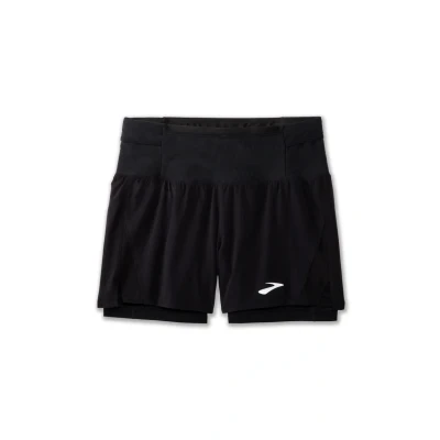 Image of Brooks HIGH Point 5&quot; 2IN1 Short 2.0 Sports shorts, Men&#039;s, Size: XL, Black