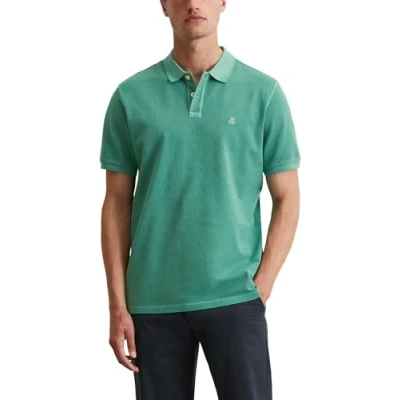 Image of Marc O&#039;Polo Short Sleeve Slits AT HEM Embroidery Polo shirt, Men&#039;s, Size: Small, Eucalyptus