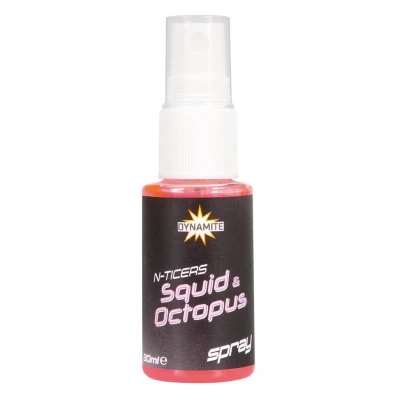 Image of Dynamite Baits N Ticers Squid &amp; Octopus Spray 30ml Boilie flavour