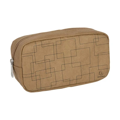Image of Exacompta Ref 17670E Eterneco Collection Vegan Pencil Case 210 x 120 70mm, Made from Imitation Leather, Tear Proof Resistant, Lined with Organic Cotton