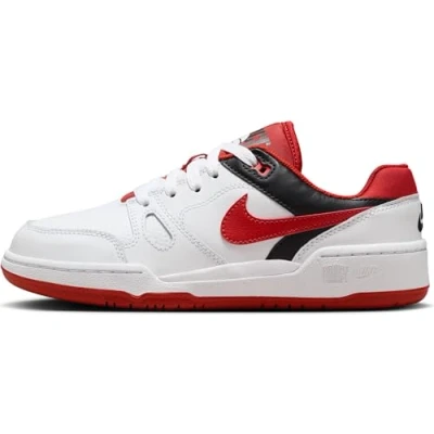 Image of NIKE Boy&#039;s Full Force Gs Sneaker, White Mystic Red Black, 13.5 UK Child