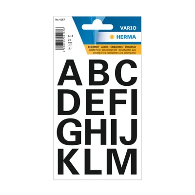 Image of Herma Letters. 25 mm Black