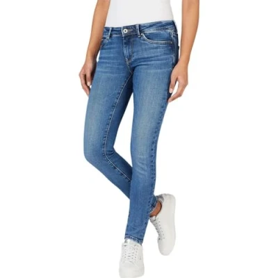 Image of Pepe Jeans Women&#039;s Skinny Lw Pants, Blue (Denim xw6), 26W / 30L