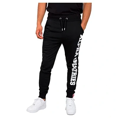 Image of Alpha Industries BIG Letters Jogger Tracksuit bottoms, Men&#039;s, Size: Small, Black