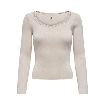 Image of ONLY Onlemma V NECK Pearl Jumper, Women&#039;s, Size: Large, Pumice stone
