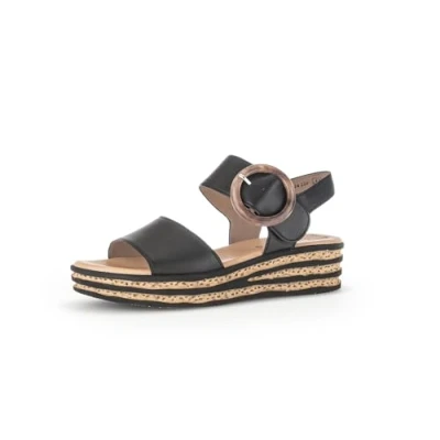 Image of Gabor Platform sandals, Women&#039;s, Size: 5.5, Schwarz Leather
