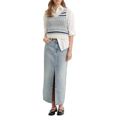 Image of Levi&#039;s Ankle Column Skirt Denim skirt, Women&#039;s, Size: 23, Please hold