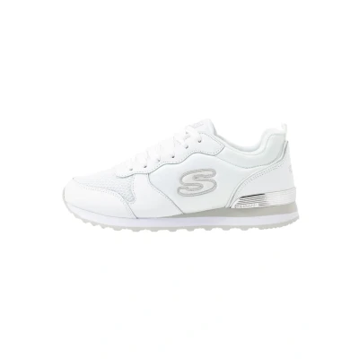 Image of Skechers OG 85 Trainers, Women&#039;s, Size: 5, White/silver Leather and textile