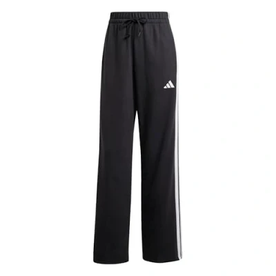 Image of adidas Women&#039;s Essentials 3 Stripes Open Hem French Terry Pants Golf