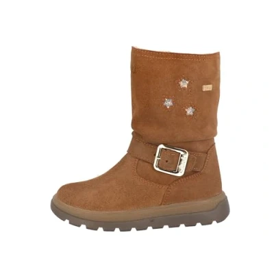 Image of Lurchi Raika TEX Cowboy/biker ankle boot for kids, Size: 12.5K, Cognac Suede
