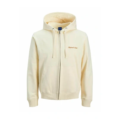 Image of Jack &amp; Jones Zipup sweatshirt, Men&#039;s, Size: Small, Antique white