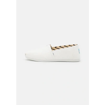 Image of TOMS Alpargata Slipons, Women&#039;s, Size: 3, White Cotton