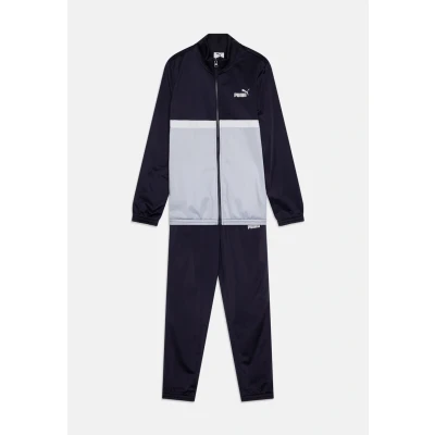 Image of Puma Colorblock SUIT Unisex SET Tracksuit for kids, Size: 16y (15 16y), New navy
