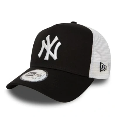 Image of New Era Clean Trucker Neyyan Cap, Size: One Size, Black/ white