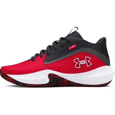 Image of Under Armour Unisex&#039;s Ua Lockdown 7 Basketball Shoe, Red Black Red, 10.5 UK