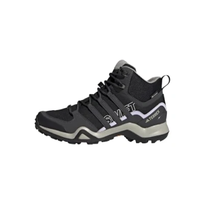 Image of Adidas Terrex Swift R2 MID Goretex Hiking shoes, Women&#039;s, Size: 6.5, Core black/dgh solid grey/purple tint Synthetics/textile