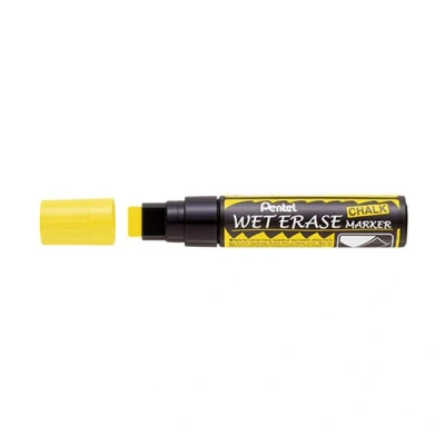 Image of Pentel SMW56 G Wet Erase Jumbo Chalk Marker Chisel Tip 3.5 10.5 mm Yellow