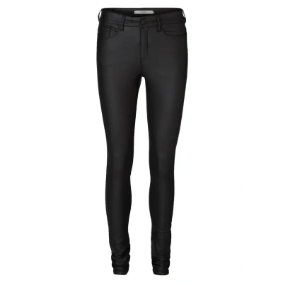 Image of Vero Moda Vmseven Smooth Coated Pants Trousers, Women&#039;s, Size: XXLx32, Black