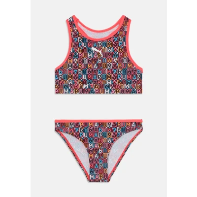Image of Puma SWIM Girls Printed Bikini SET for kids, Size: 12y, Multicolor