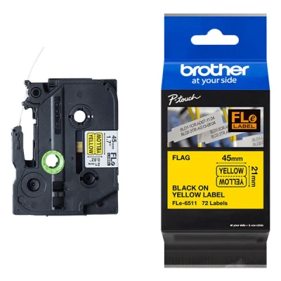 Image of Brother Yellow 72 label(s) labels for P Touch PT P950NW