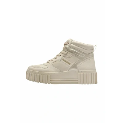 Image of s.Oliver Hightop trainers, Women&#039;s, Size: 7, Cream shoes