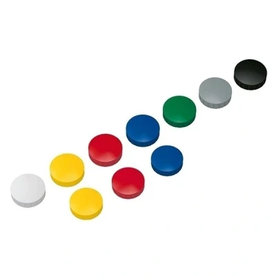 Image of 6163999 Magnetic Mouth Solid, Round, Power Magnet, Shatterproof Plastic, 2500 g Holding Force, 38 x 15.5 mm, Colourful,