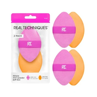 Image of Real Techniques Miracle 2 in 1 Powder Puff Duo