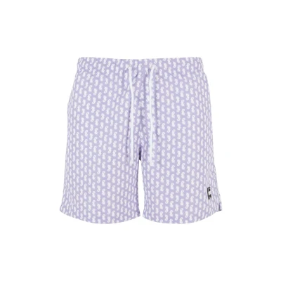 Image of Urban Classics Pattern Swimming shorts, Men&#039;s, Size: XL, Dustylilacseahorse