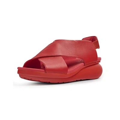 Image of Camper Women&#039;s Balloon Wedge Sandal, Red 062, 7.5