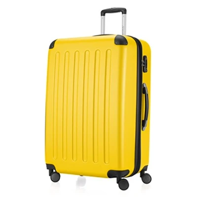 Image of HAUPTSTADTKOFFER Spree Hard Shell Suitcase Trolley Travel 4 Double Wheels, yellow, 75 cm,