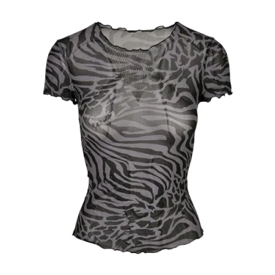 Image of Urban Classics TEE Print Tshirt, Women&#039;s, Size: XS, Asphalt black